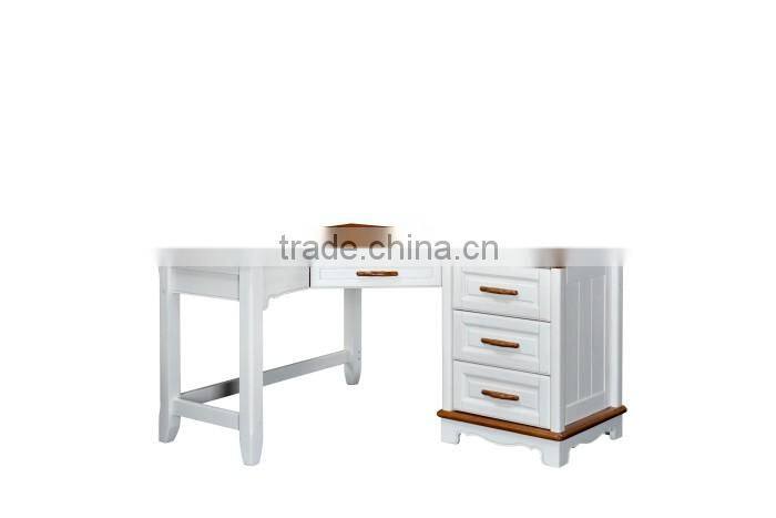 Nice America style white and coffee computer desk corner desk#SP-BT017