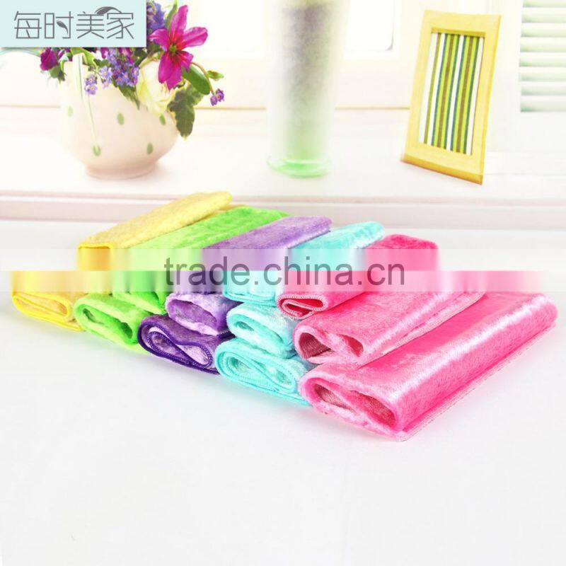 Wholesale natural environmental protection non-stick oil wood fiber towel wool magic sponge cloth wash bowl dish rags