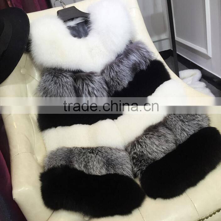 Hot! Fashion Synthetic Fur vest / fur lace / fox skin /Wholesale