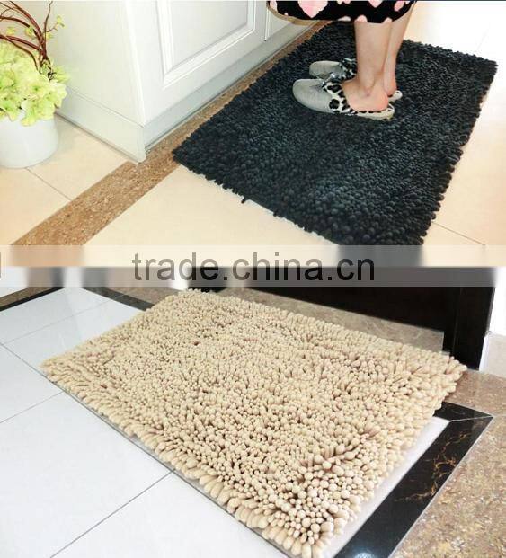 40x60cm Microfiber Chenille Polyester Removable Rubber Floor Mats