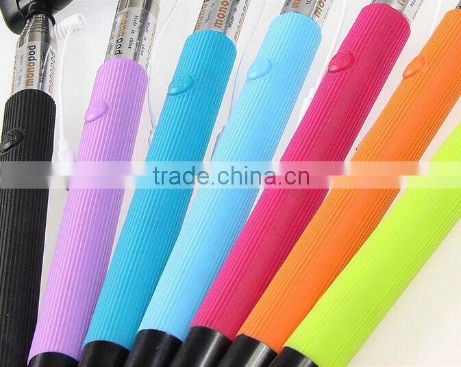 portable travel silicone take pole selfie stick