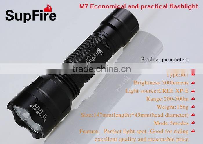 SupFire using 3*AAA battery or 18650 battery power style flashlight