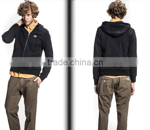 men zip-up custom blank plain hoodies sweatshirt