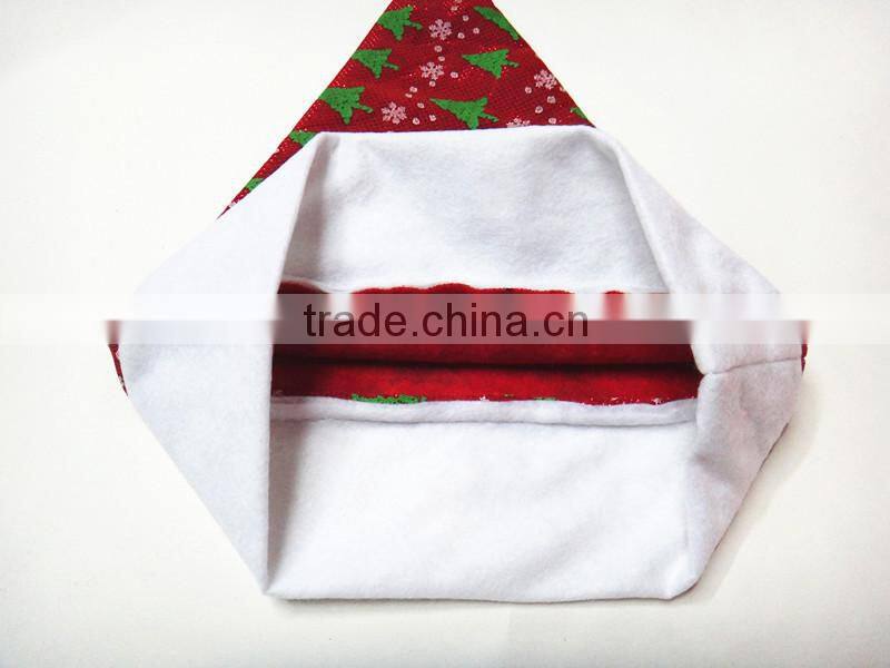 SJ-6733 30*40 Christmas tree print xmas gift adult santa hat