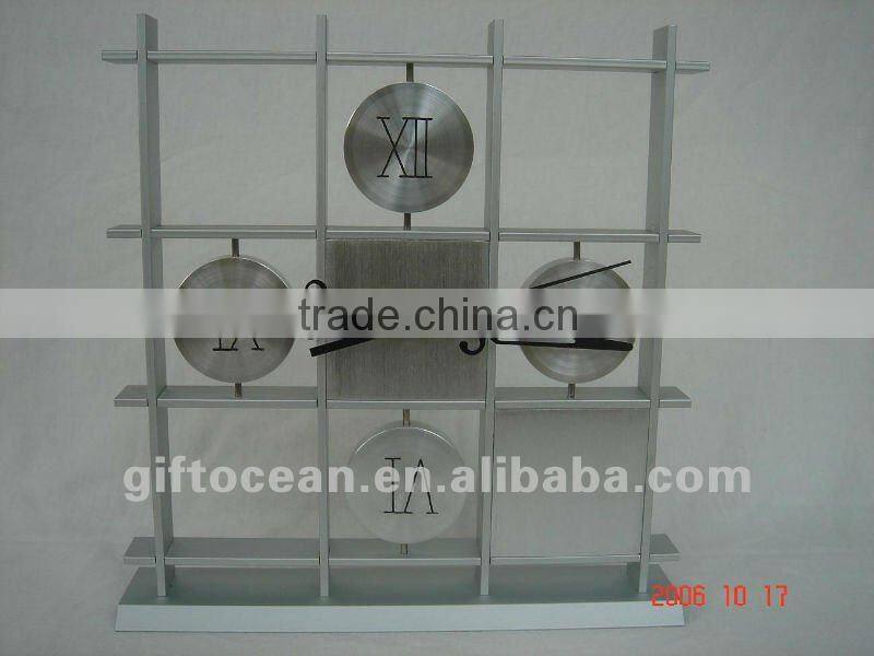 aluminum art metal desk clock,metal crafts table clock
