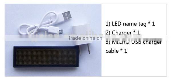 LED Name Tag / LED Name Badge for scrolling messages