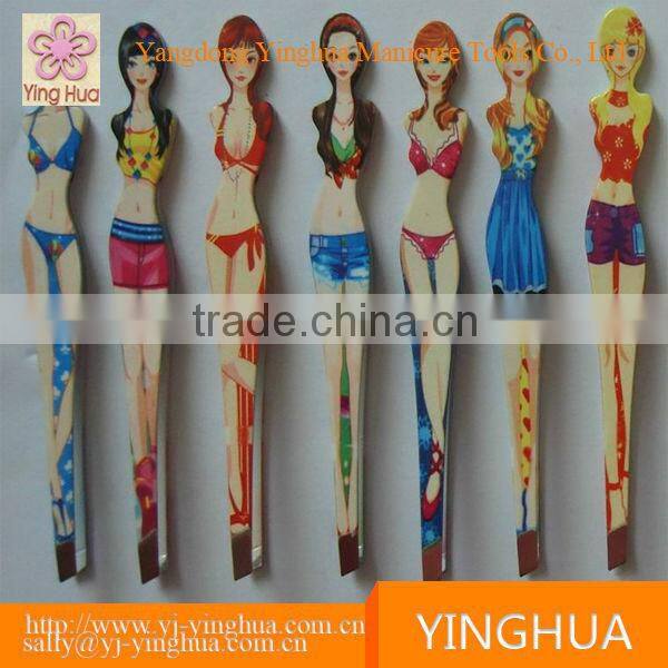 New product eyebrow tweezers with crystal decoration