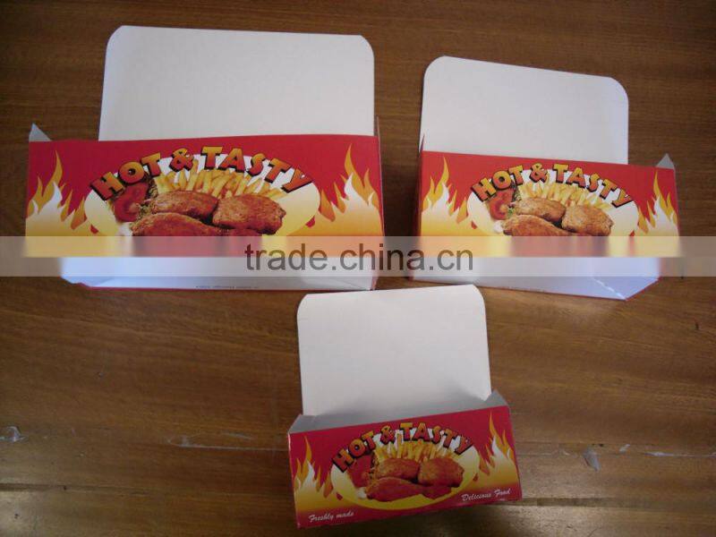 Eco-friendly fride chicken packaging box ,food paper box ,hamburger box