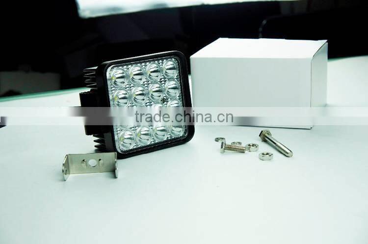 "Wholesale"12v driving working square 48w LED Off Road Work Lights,auto waterproof led work lamp for Suv,utv,atv