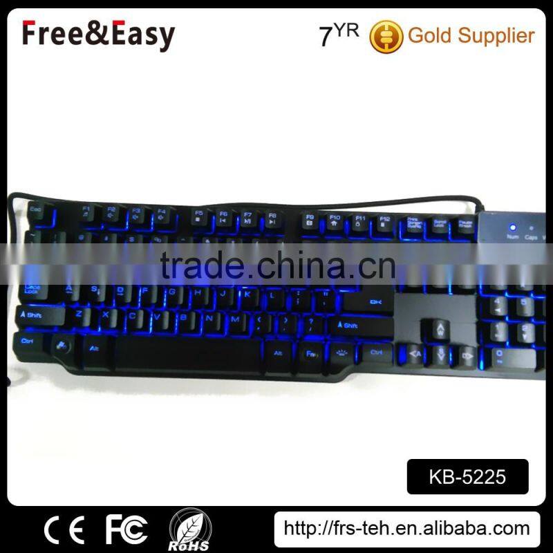 Factory wholesale price led backlight RGB USB wired gamer keyboard