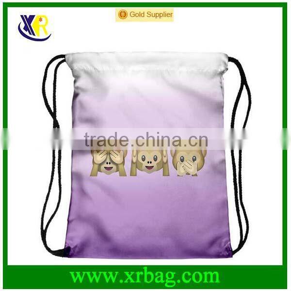 Women Mochila Man Sport Gym Bags Travel Backpack Monkey Printed Kids Drawstring Bag