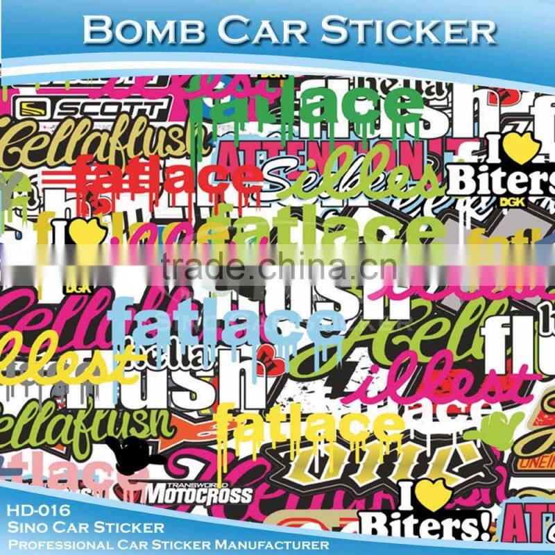 Supreme Car Wrap Design 1.52x30m Sticker Bomb Vehicle Vinyl Wrap