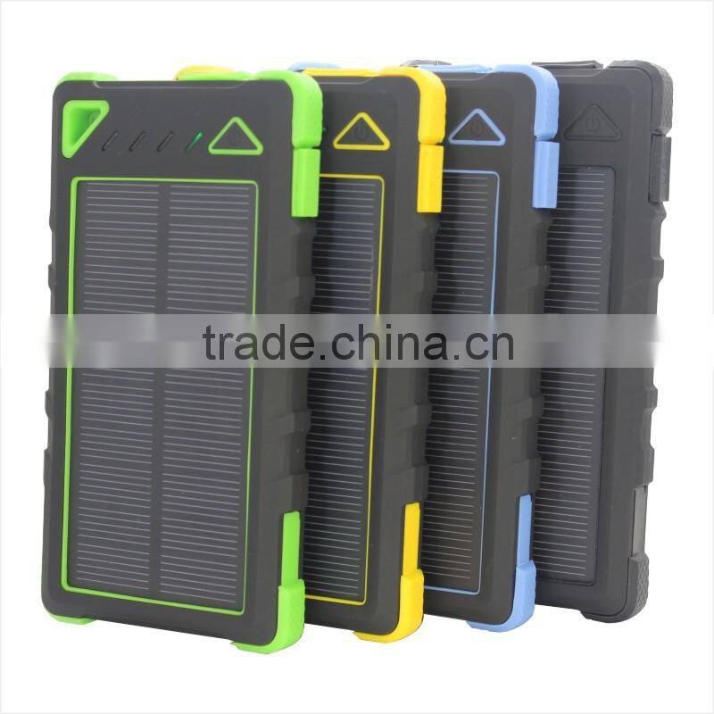 China factory direct supply solar phone charger, high quality outdoor water proof solar charger, new model solar mobile charger