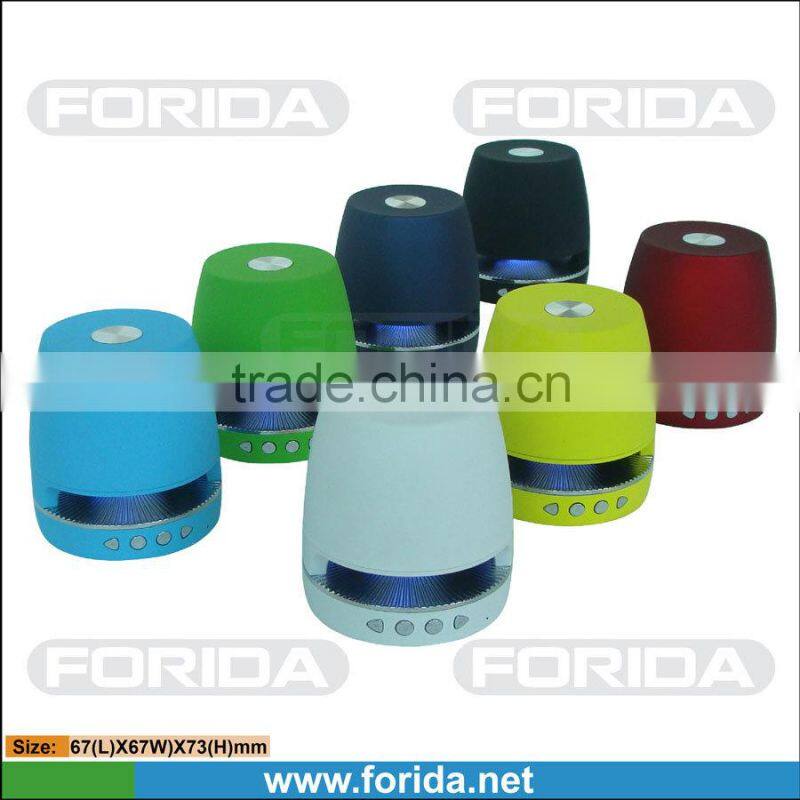 Zinc Alloy patented design support FM and TF card mini bluetooth speaker