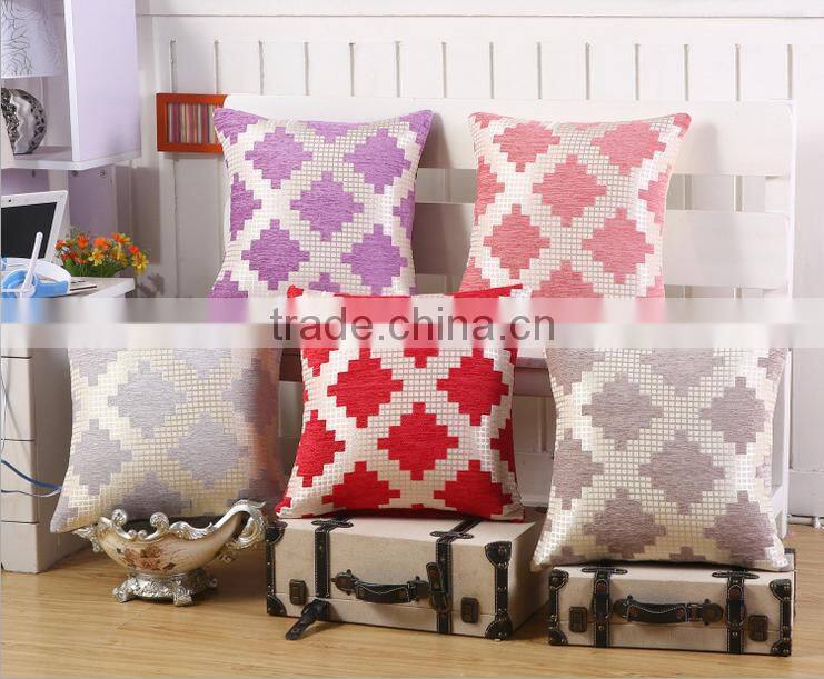 New pattern colorful chenille sofa chair cushion covers, pillow cover