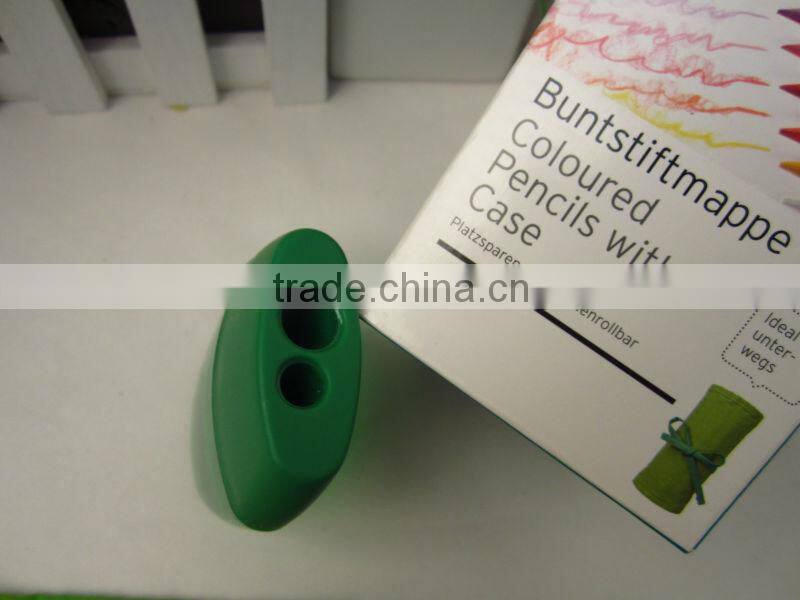 jumbo triangle coloring pencils /green cloth bag /senior grade jumbo color pencil