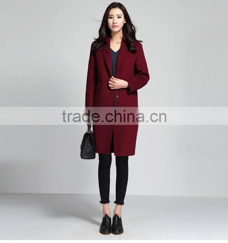 Women's Single-Breasted Wool Cashmere Spring Winter Coat OEM ODM Type Clothes Factory Manufacturer Guangzhou