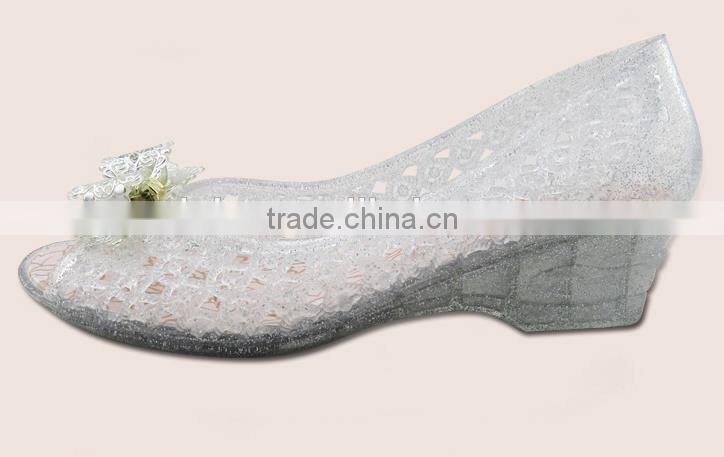Comfort flat jelly shoes for ladies