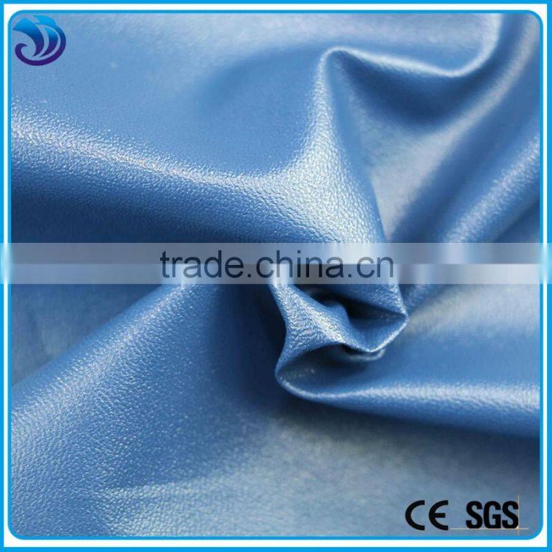 pu fake leather woven brushed fabric mild weight for clothing