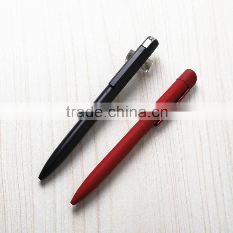 self-inking stamp pen leather roller pen in Aluminum sheet gift box