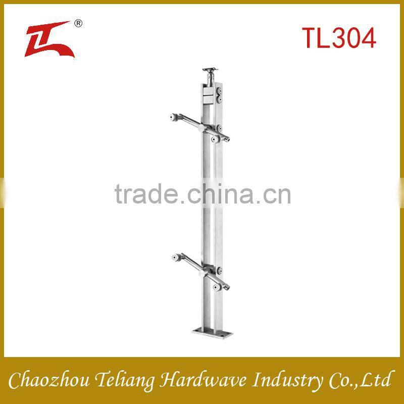 Balcony modern design glass stair railing aluminum decorative railing