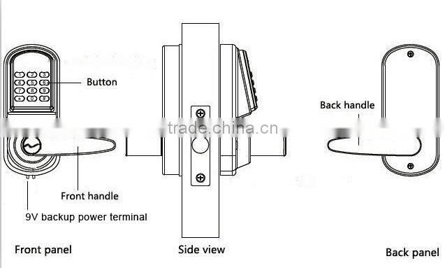 indoor digital lock with mf card key for apartment