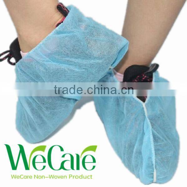 Disposable Non woven PP+CPE Non-skid shoe cover with laminated inner surface