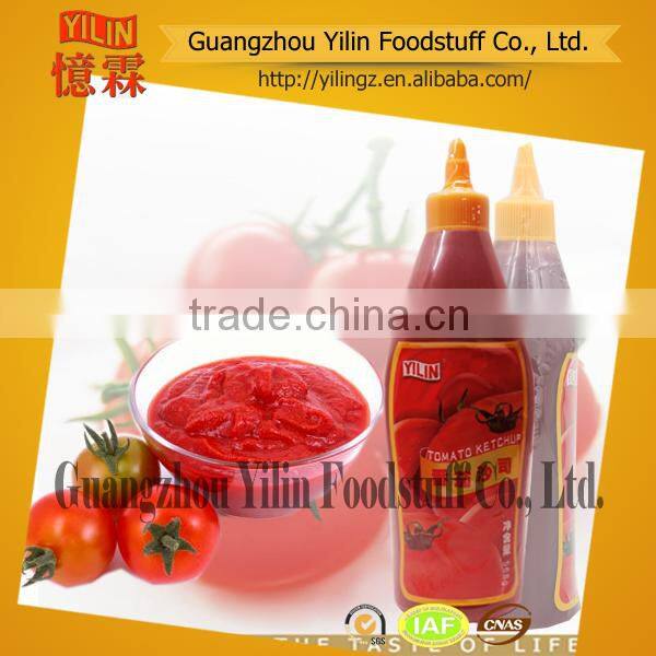 China plastic bottled pack OEM sauce tomato