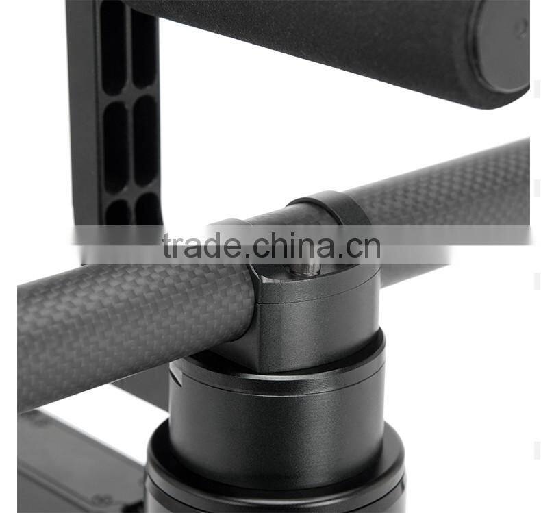 Small camera gimbal with carbon fiber connection axis CNC all in one accurate carving