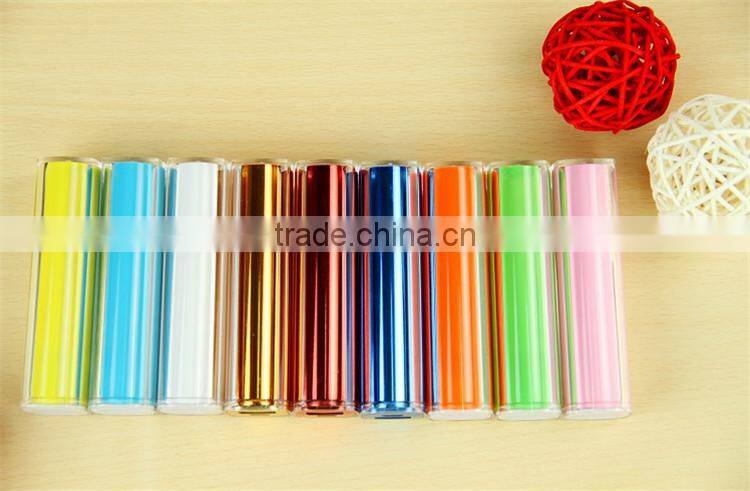 new lipstick 2600mah power bank alkaline