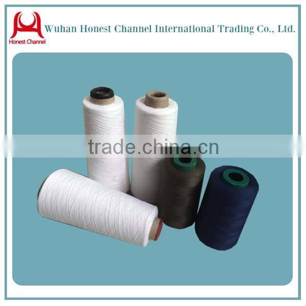 Spun polyester50/2 raw white sewing thread