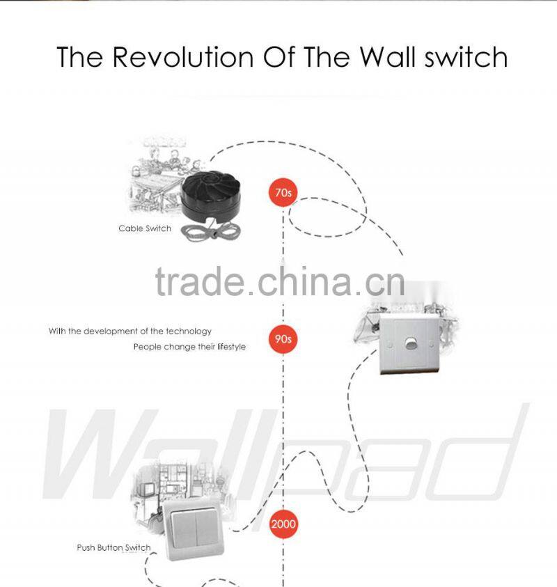 4 Gang WIIFI Curtain Switch Wallpad Black Glass 4 Gang 2 Way WIF Remote Controlled Touch Double Shutter Blinder Wall Switches