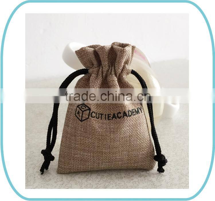 2015 factory price custom printed jute tote bags with drawstring