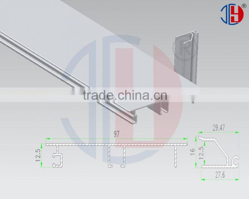 Brushed bright aluminum Skirting board for flooring