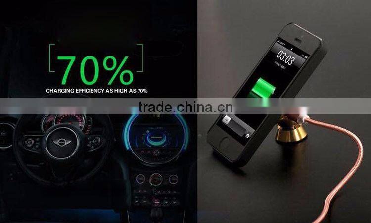2016 Quick Charge QI Standard Strong Magnet Auto Adsorption Wireless Charger Metal In-Car Holder