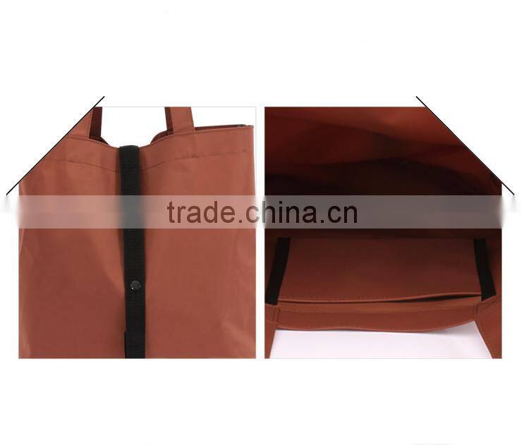 Latest high quality fashionable cheap polyester folding tote shopping bag GW833