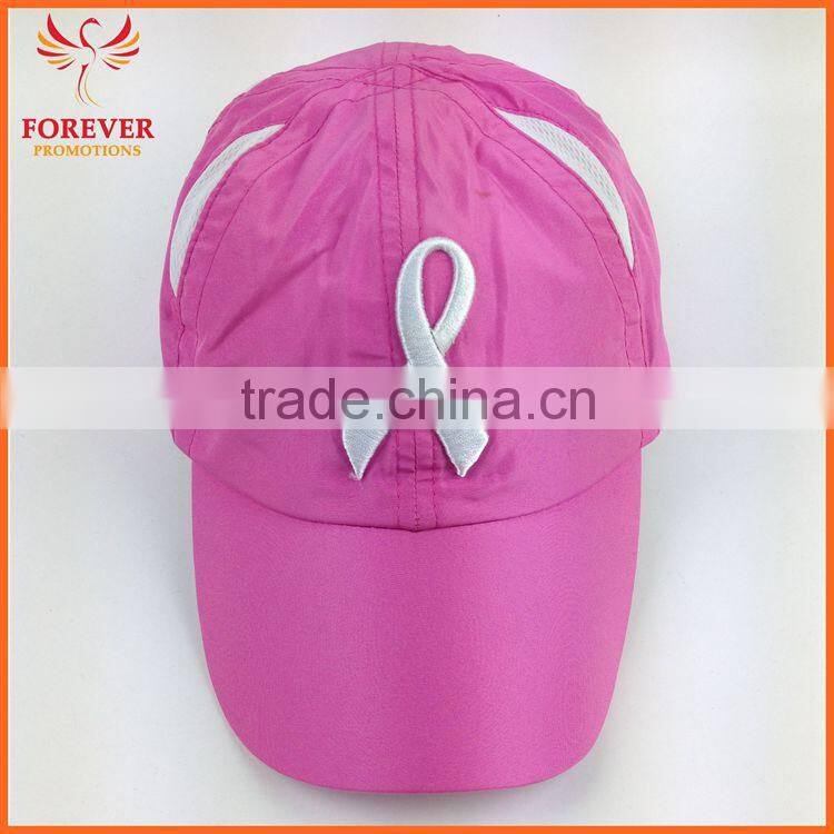 Pink Ribbon Breast Cancer Awareness Pink Embroidery Baseball Cap