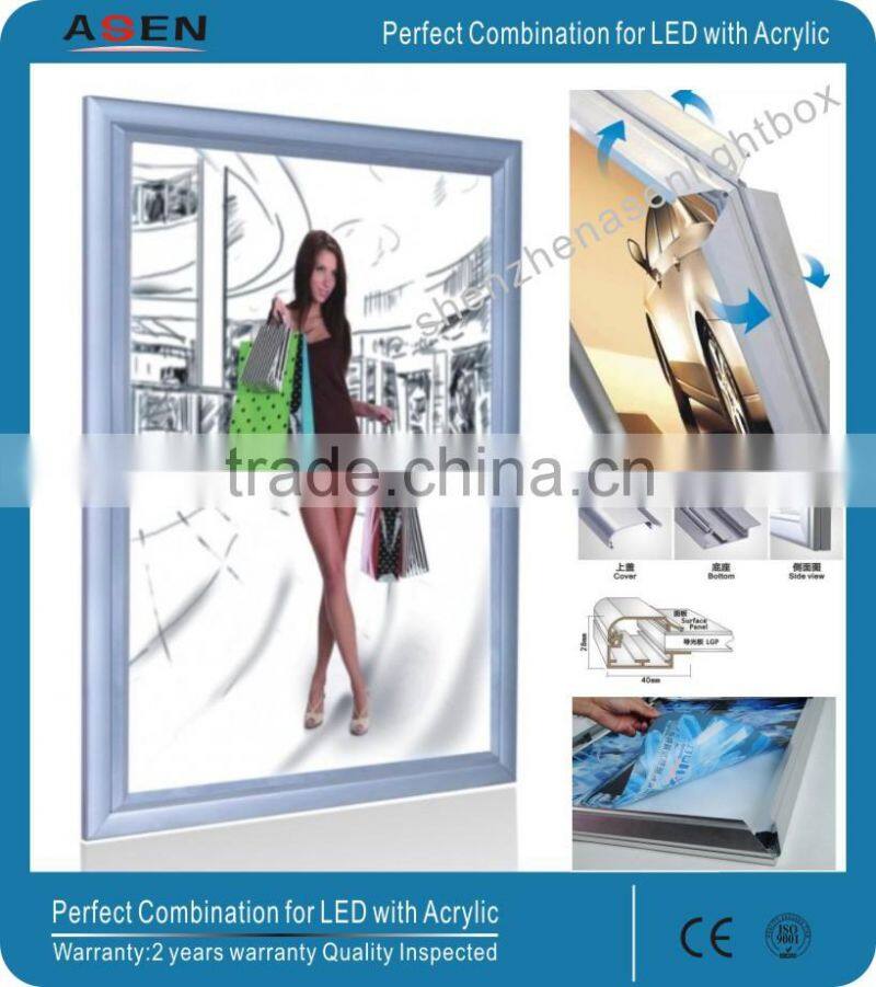 Custom Display Snap Frame Aluminium Thin Light Box