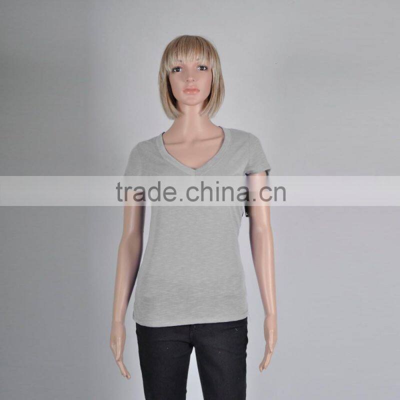 OEM Women blank short sleeve plain T shirt