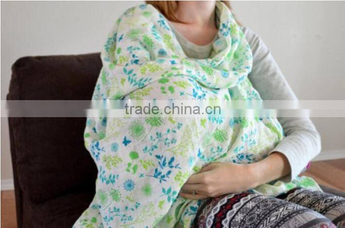 100% Organic Cotton Soft Baby Swaddle Newborn Baby Muslin Blanket