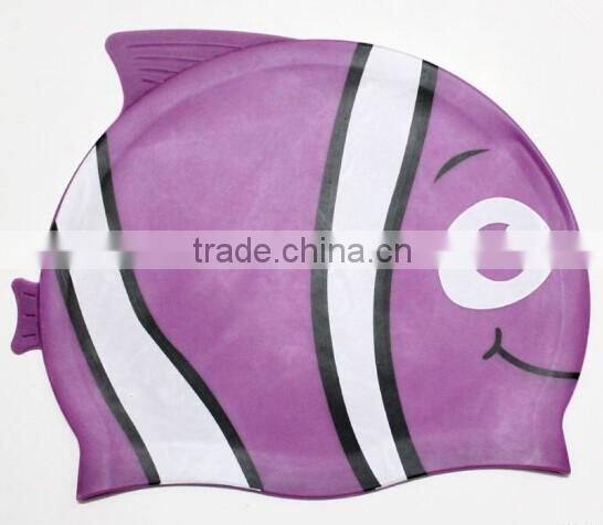 Animal Pattern Cartoon Silicone Kid Children Swimming Bathing Head Cover Cap Hat