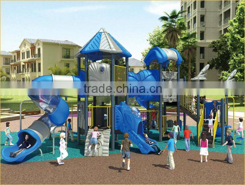 KAIQI Blue Community Children Play Equipment Tube Slide Playground Outdoor KQ50082A