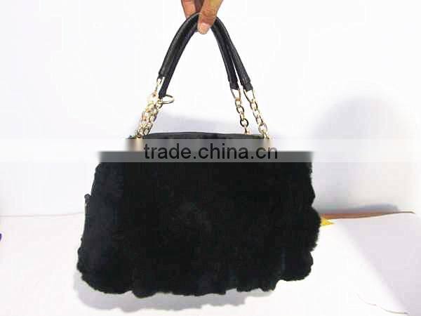 2015 Real mink leather and fur handbags