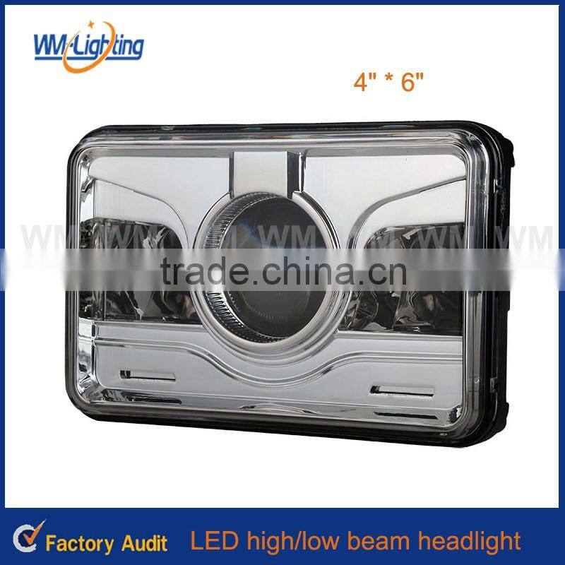 4inch * 6inch square headlights LED sealed beam high/low beam for jeep headlight