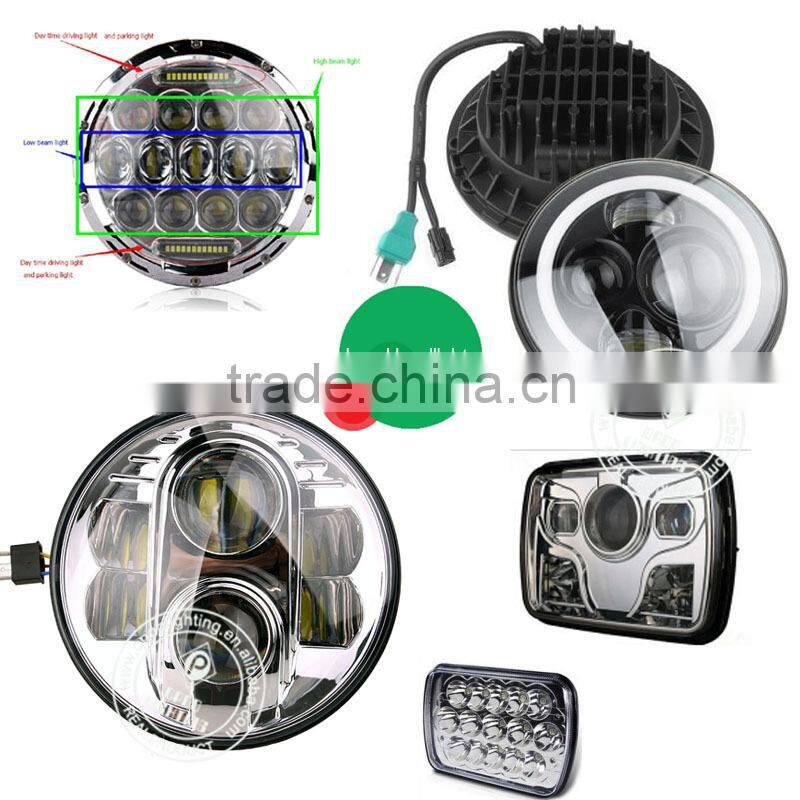 Sealed beam jeep headlight,75w 7 inch Round Led jeep headlight