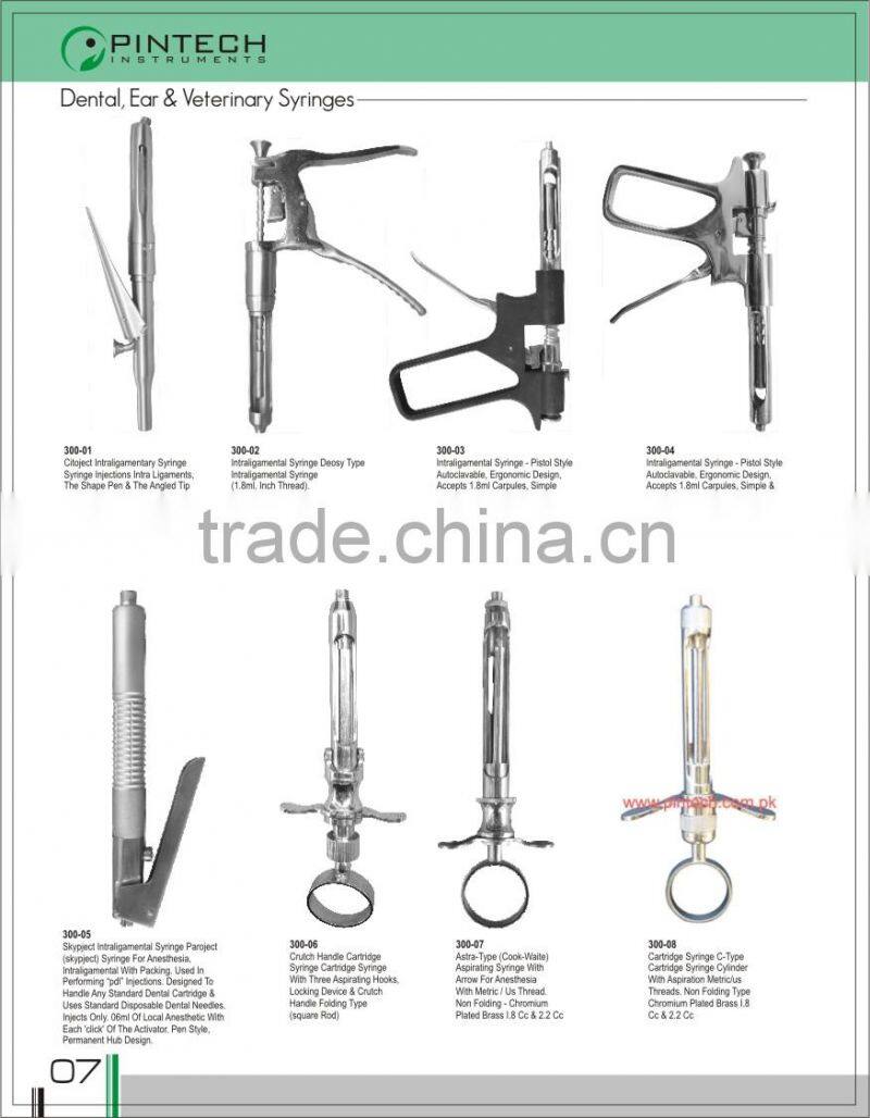 Dental Intraligamental Syringe Dental Tic Tic Syringe Dental Instruments