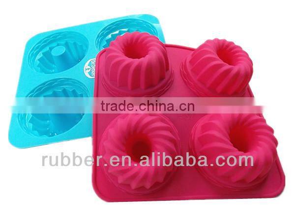 FDA LFGB Approved Colorful Silicone Mold For Cake and Donut