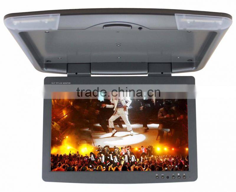15.5inch bus monitor 24v flip down car lcd monitor