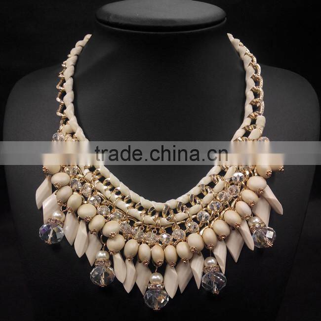 Luxury Crystal Party Necklace Vintage Jewelry Water Drop Collar Necklace New Design 2015