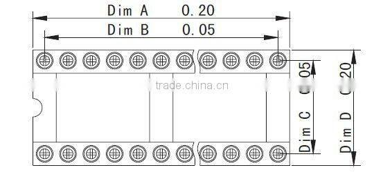PItch 2.54mm IC Socket Solder Type Wire-Wrap